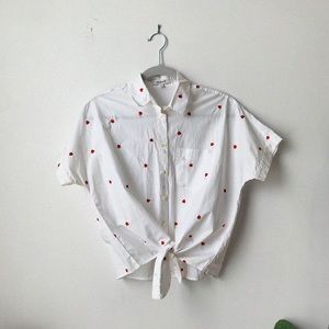 Strawberry Embroidered Blouse